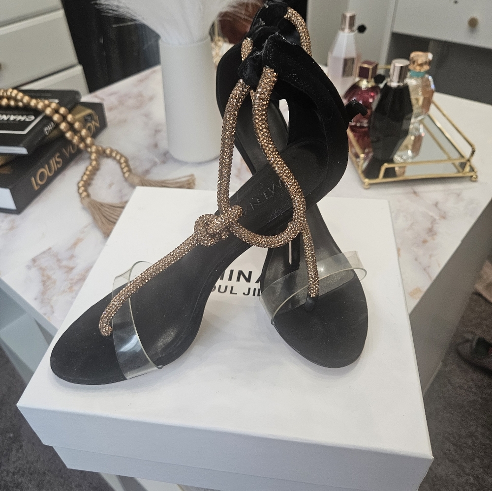Amina Abdul Jillil Crystal Rope Sandal